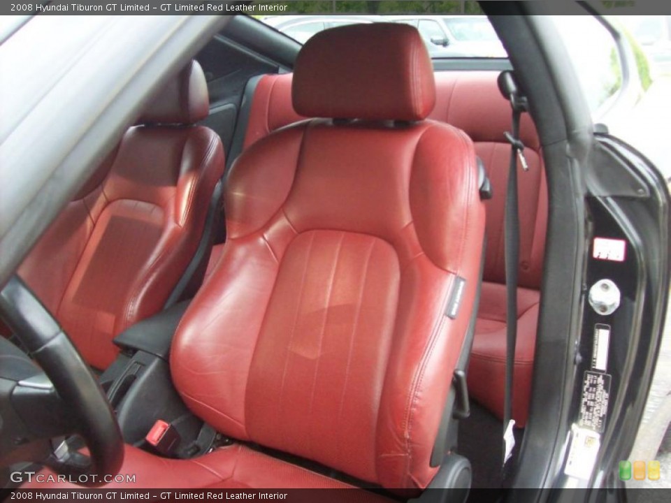 GT Limited Red Leather Interior Photo for the 2008 Hyundai Tiburon GT Limited #49539953