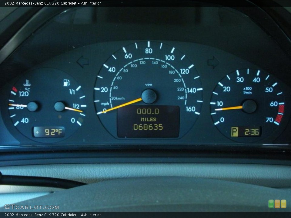 Ash Interior Gauges for the 2002 Mercedes-Benz CLK 320 Cabriolet #49540277
