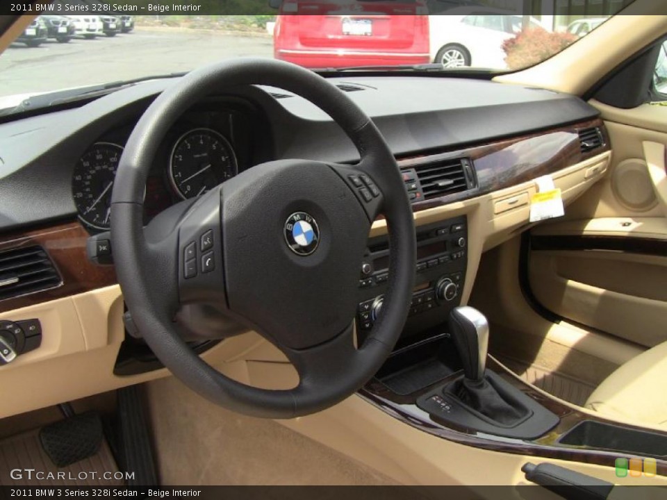 Beige Interior Dashboard for the 2011 BMW 3 Series 328i Sedan #49542554