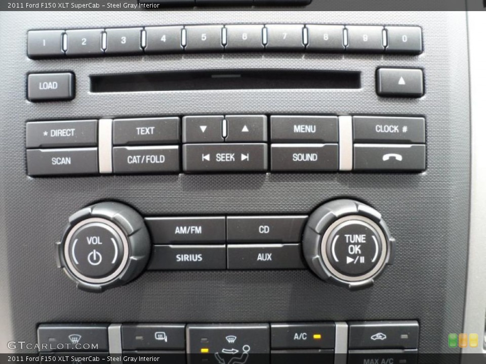 Steel Gray Interior Controls for the 2011 Ford F150 XLT SuperCab #49542917