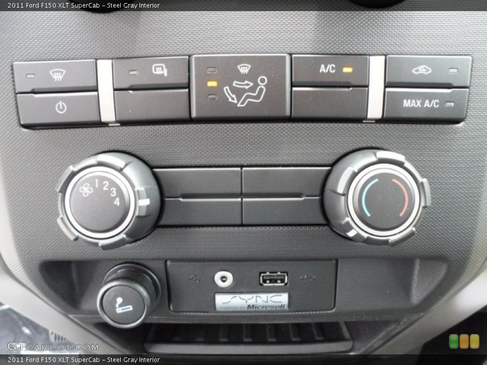 Steel Gray Interior Controls for the 2011 Ford F150 XLT SuperCab #49542932
