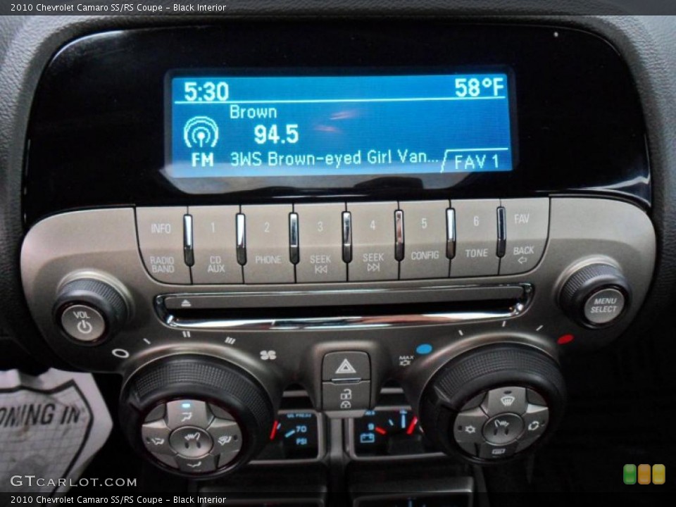 Black Interior Controls for the 2010 Chevrolet Camaro SS/RS Coupe #49543370