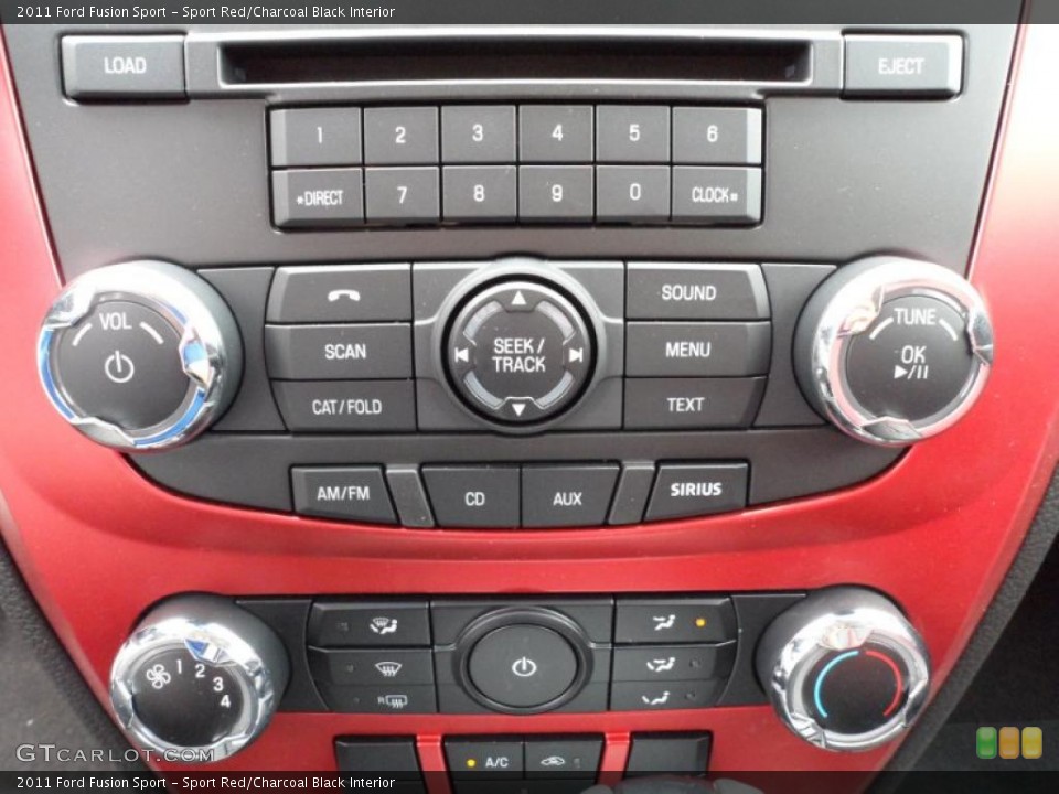 Sport Red/Charcoal Black Interior Controls for the 2011 Ford Fusion Sport #49548173