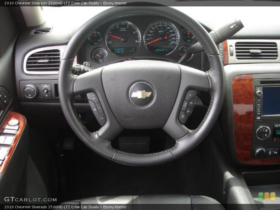 Ebony Interior Steering Wheel for the 2010 Chevrolet Silverado 3500HD LTZ Crew Cab Dually #49550354