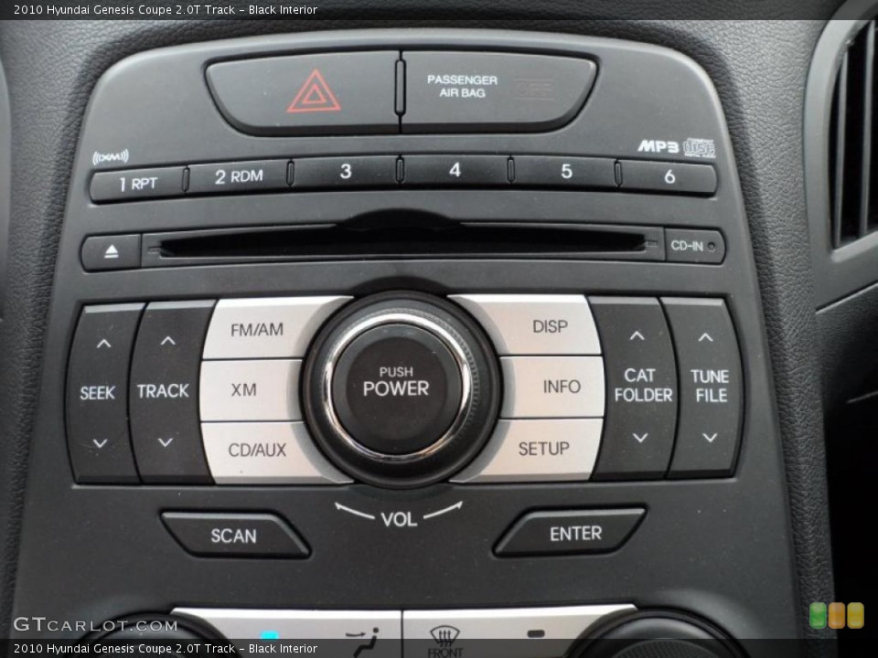 Black Interior Controls for the 2010 Hyundai Genesis Coupe 2.0T Track #49551893