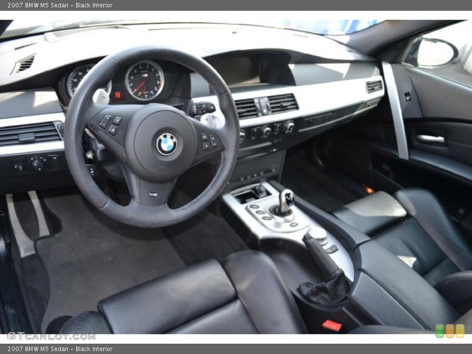 Black 2007 BMW M5 Interiors