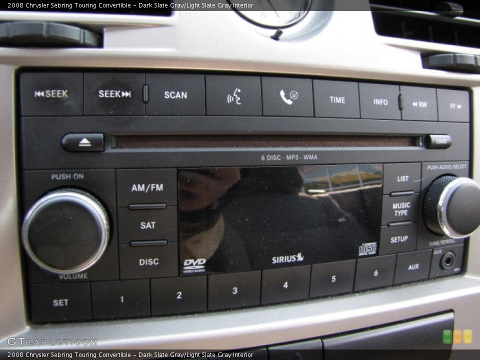 Dark Slate Gray/Light Slate Gray Interior Controls for the 2008 Chrysler Sebring Touring Convertible #49561073