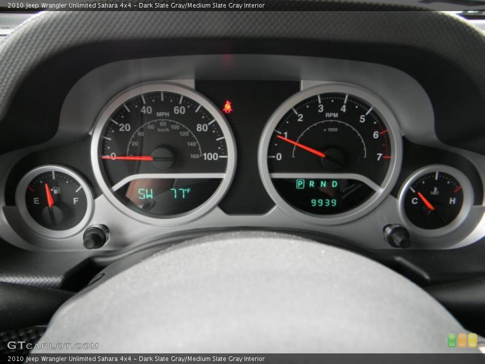 Dark Slate Gray/Medium Slate Gray Interior Gauges for the 2010 Jeep Wrangler Unlimited Sahara 4x4 #49563398