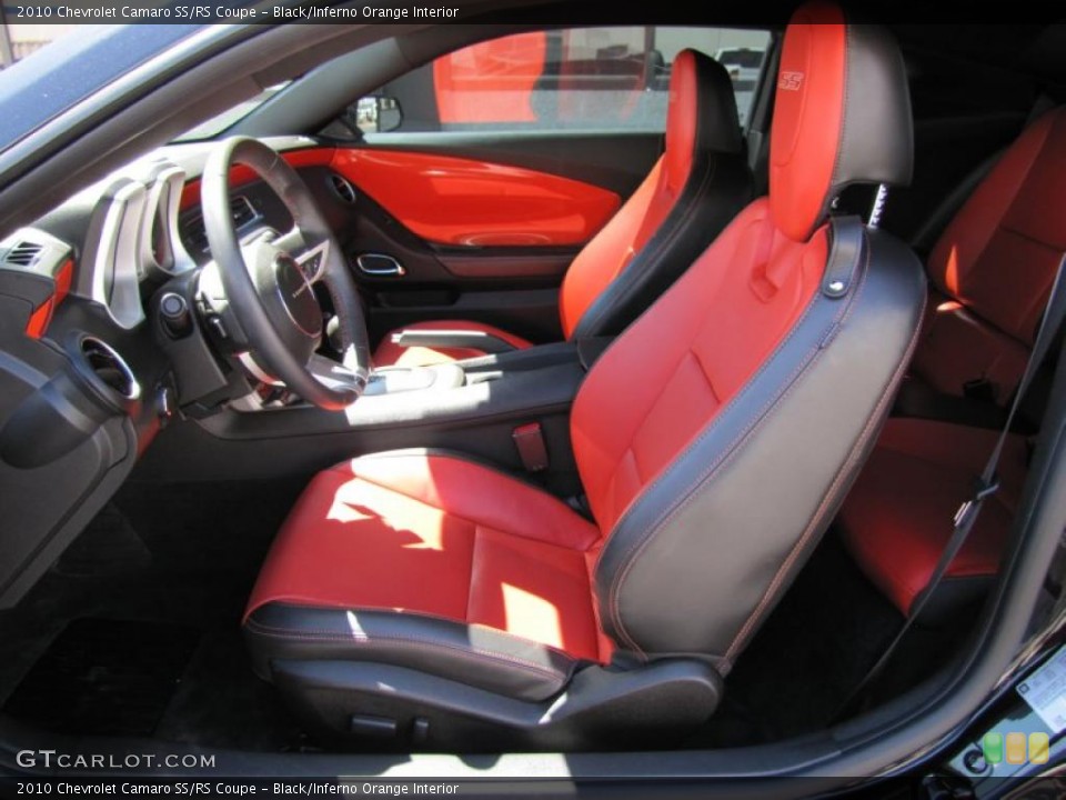 Black/Inferno Orange Interior Photo for the 2010 Chevrolet Camaro SS/RS Coupe #49568131