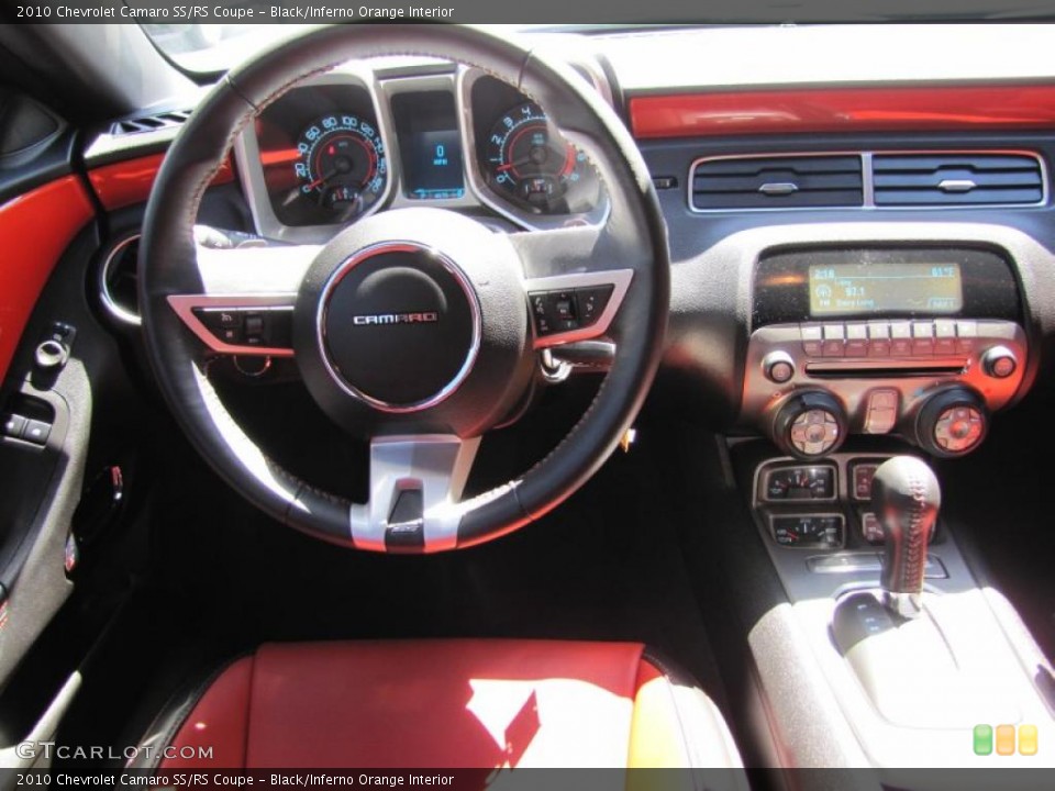 Black/Inferno Orange Interior Dashboard for the 2010 Chevrolet Camaro SS/RS Coupe #49568146