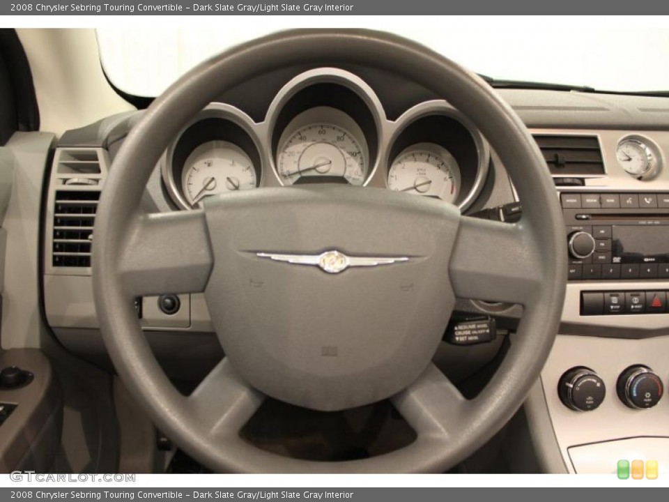 Dark Slate Gray/Light Slate Gray Interior Steering Wheel for the 2008 Chrysler Sebring Touring Convertible #49573162