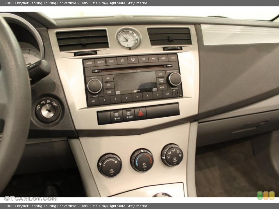 Dark Slate Gray/Light Slate Gray Interior Controls for the 2008 Chrysler Sebring Touring Convertible #49573189