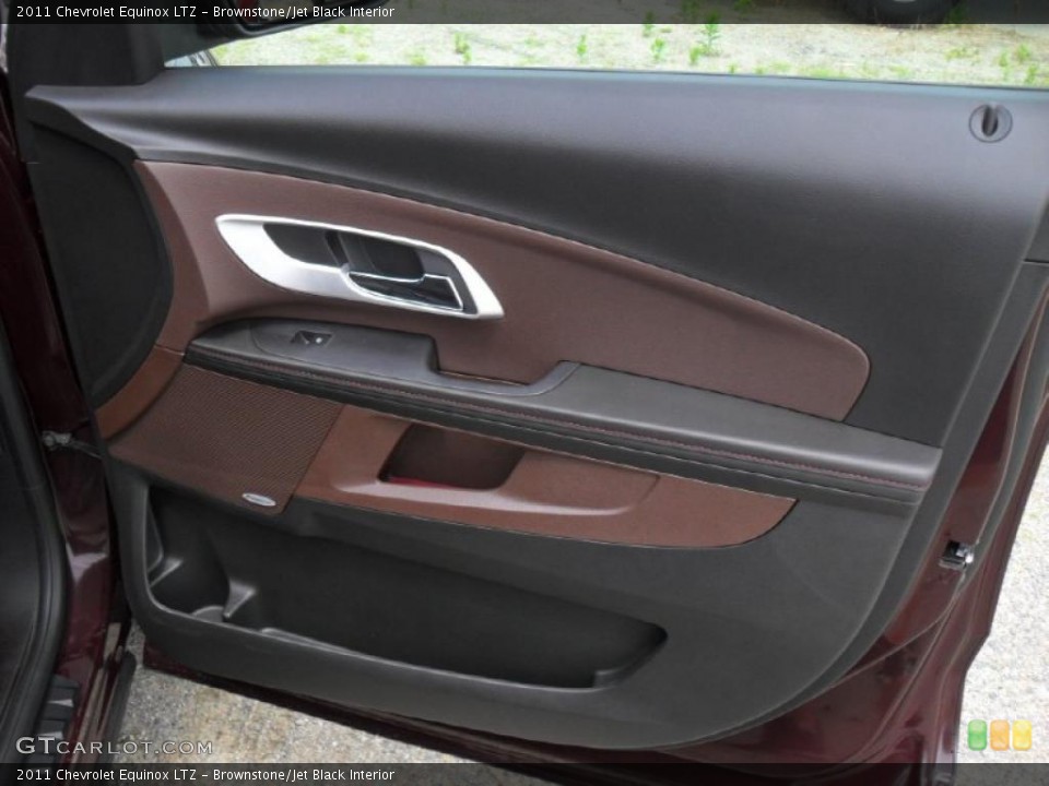Brownstone/Jet Black Interior Door Panel for the 2011 Chevrolet Equinox LTZ #49574206