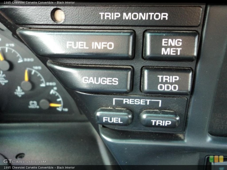 Black Interior Controls for the 1995 Chevrolet Corvette Convertible #49578370