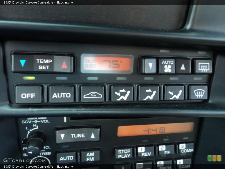Black Interior Controls for the 1995 Chevrolet Corvette Convertible #49578379