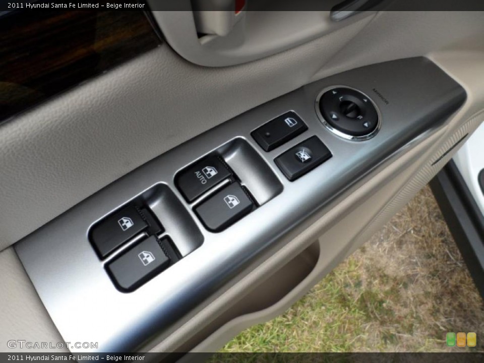 Beige Interior Controls for the 2011 Hyundai Santa Fe Limited #49579837