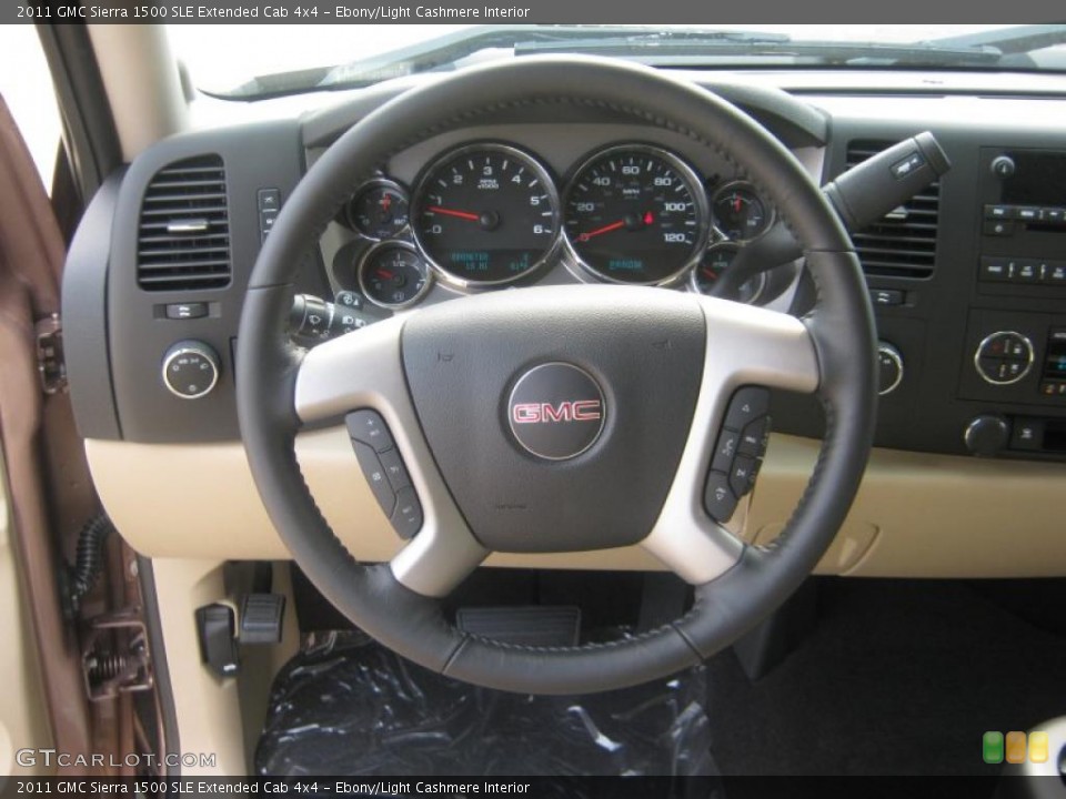 Ebony/Light Cashmere Interior Steering Wheel for the 2011 GMC Sierra 1500 SLE Extended Cab 4x4 #49579870