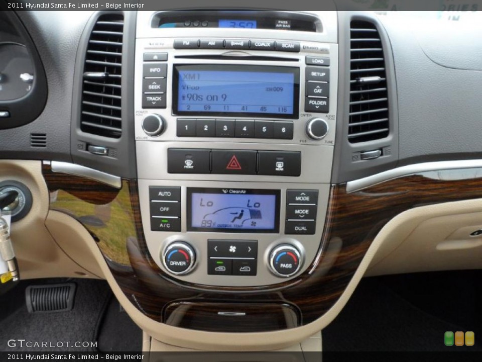 Beige Interior Controls for the 2011 Hyundai Santa Fe Limited #49579912