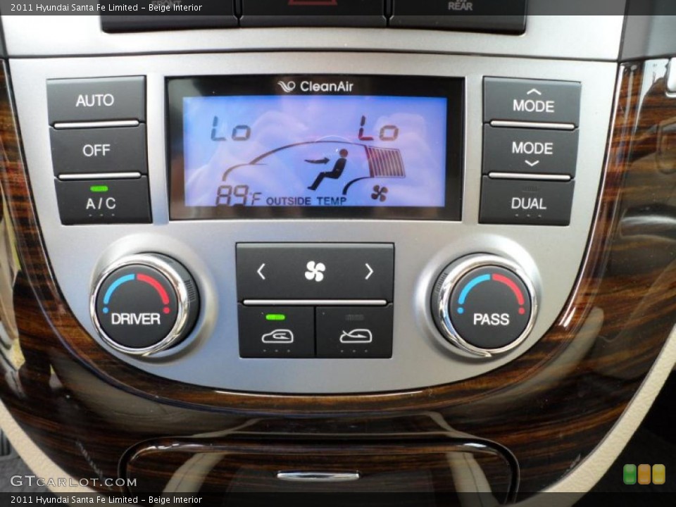 Beige Interior Controls for the 2011 Hyundai Santa Fe Limited #49579936