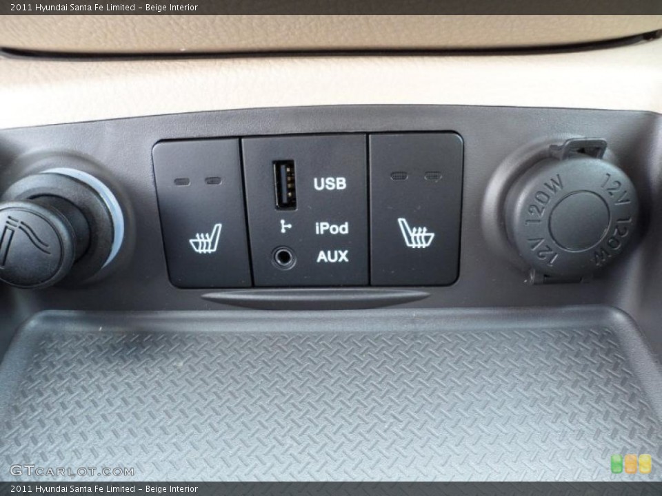 Beige Interior Controls for the 2011 Hyundai Santa Fe Limited #49579951