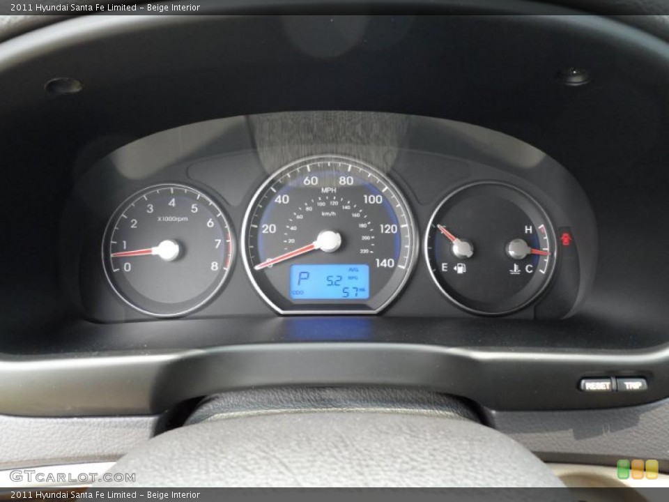 Beige Interior Gauges for the 2011 Hyundai Santa Fe Limited #49580002