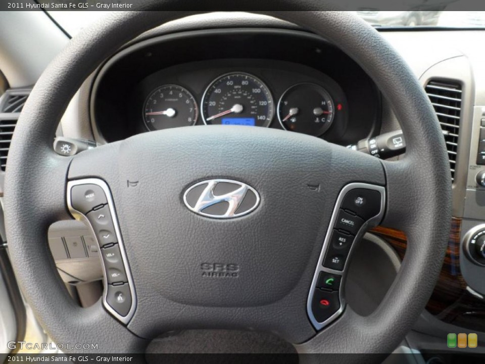 Gray Interior Steering Wheel for the 2011 Hyundai Santa Fe GLS #49580533