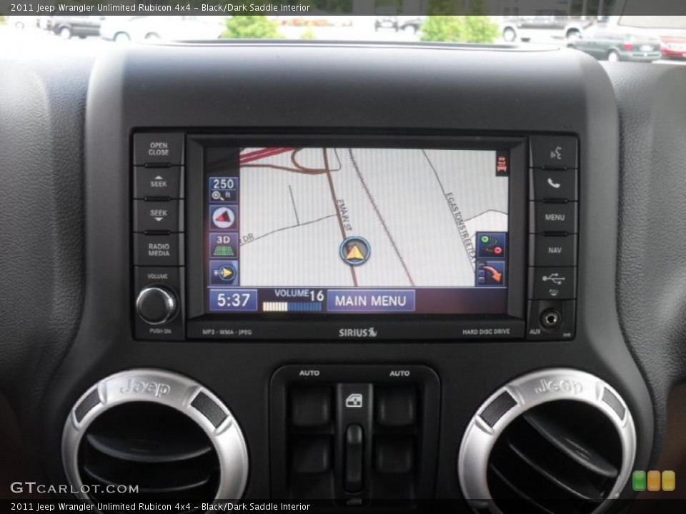 Black/Dark Saddle Interior Navigation for the 2011 Jeep Wrangler Unlimited Rubicon 4x4 #49584598