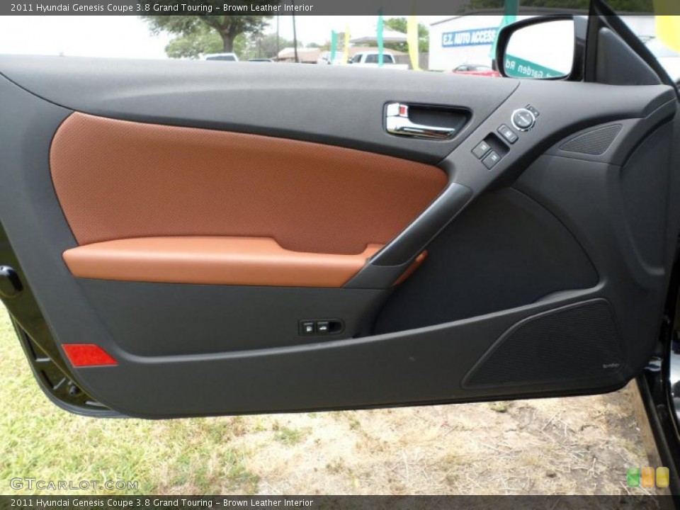 Brown Leather Interior Door Panel for the 2011 Hyundai Genesis Coupe 3.8 Grand Touring #49584922