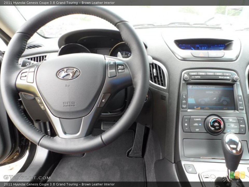 Brown Leather Interior Dashboard for the 2011 Hyundai Genesis Coupe 3.8 Grand Touring #49585015