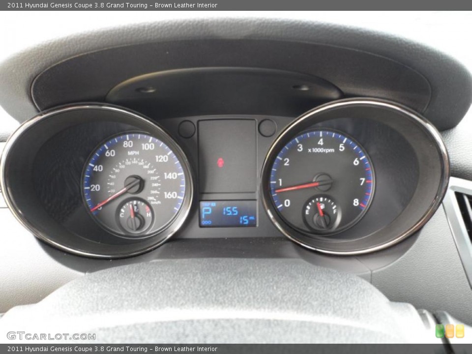 Brown Leather Interior Gauges for the 2011 Hyundai Genesis Coupe 3.8 Grand Touring #49585132
