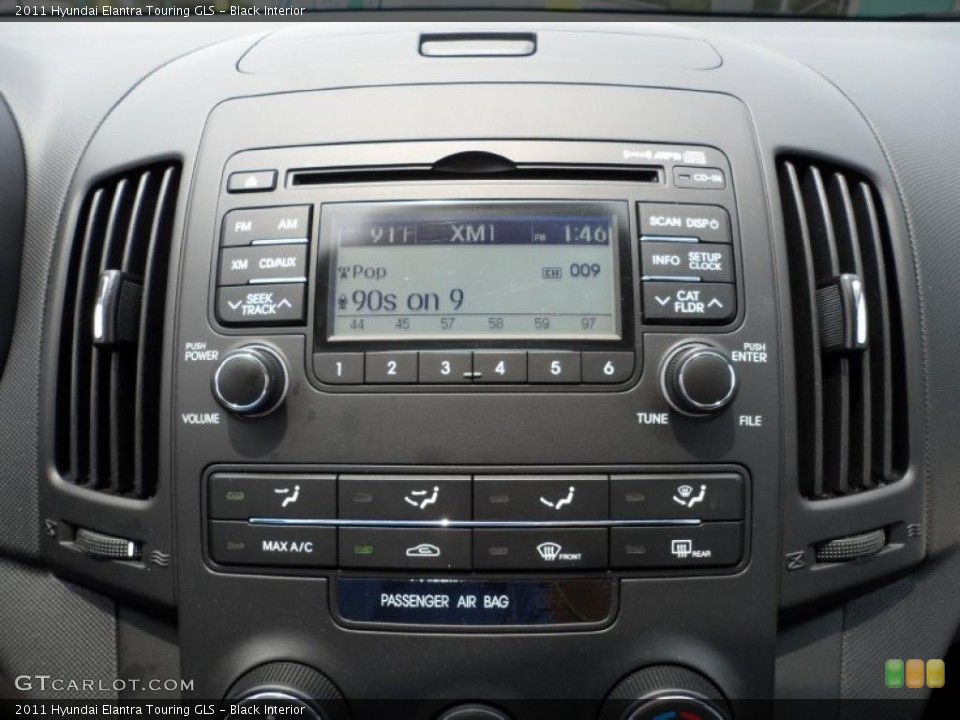 Black Interior Controls for the 2011 Hyundai Elantra Touring GLS #49585609