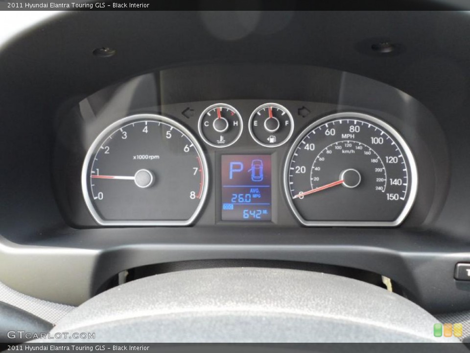 Black Interior Gauges for the 2011 Hyundai Elantra Touring GLS #49585672
