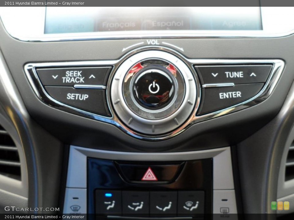 Gray Interior Controls for the 2011 Hyundai Elantra Limited #49586155