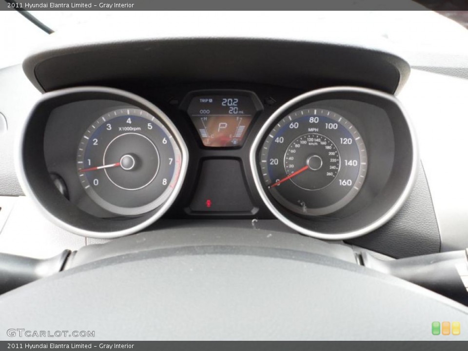 Gray Interior Gauges for the 2011 Hyundai Elantra Limited #49586230