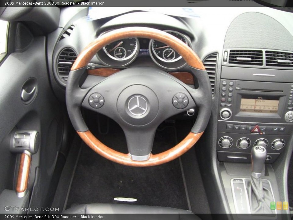 Black Interior Steering Wheel for the 2009 Mercedes-Benz SLK 300 Roadster #49587688