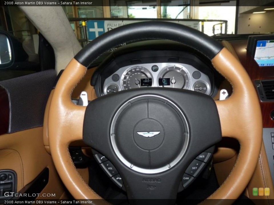 Sahara Tan Interior Steering Wheel for the 2008 Aston Martin DB9 Volante #49588678