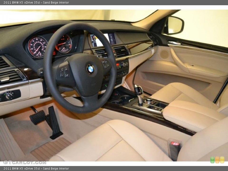 Sand Beige Interior Photo for the 2011 BMW X5 xDrive 35d #49595335