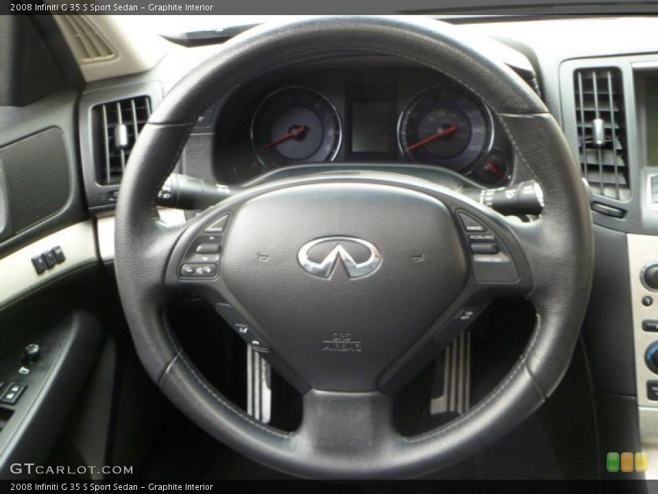 Graphite Interior Steering Wheel for the 2008 Infiniti G 35 S Sport Sedan #49599418