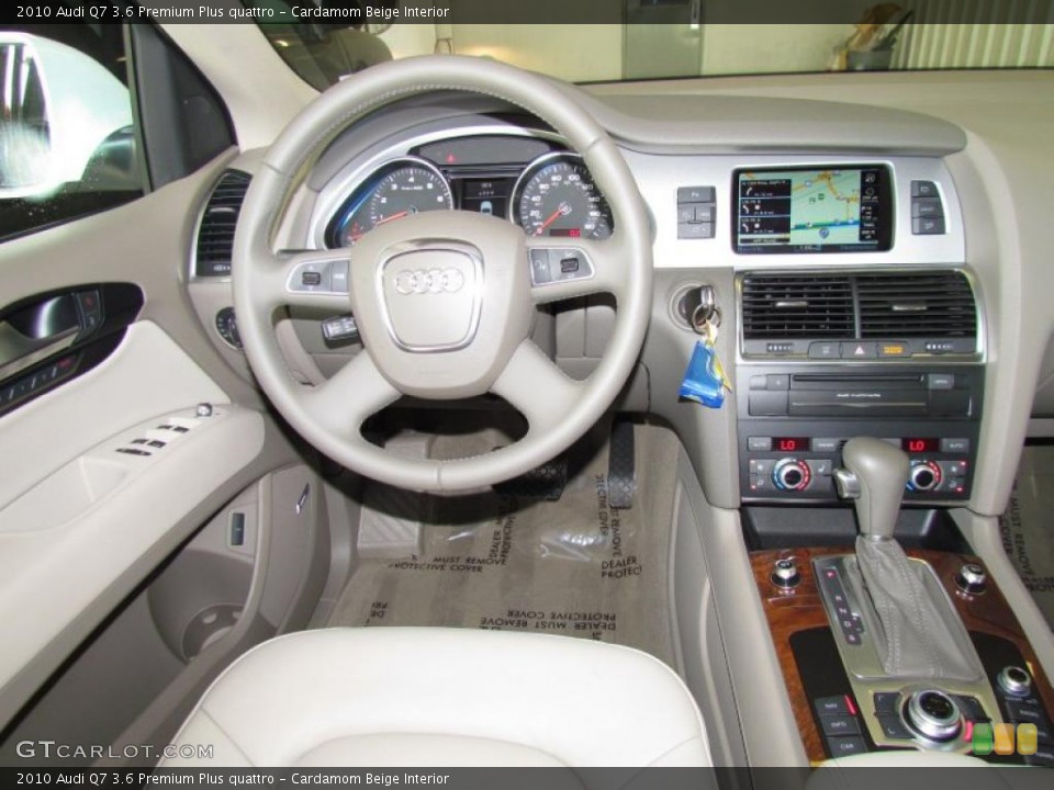 Cardamom Beige Interior Dashboard for the 2010 Audi Q7 3.6 Premium Plus quattro #49599511