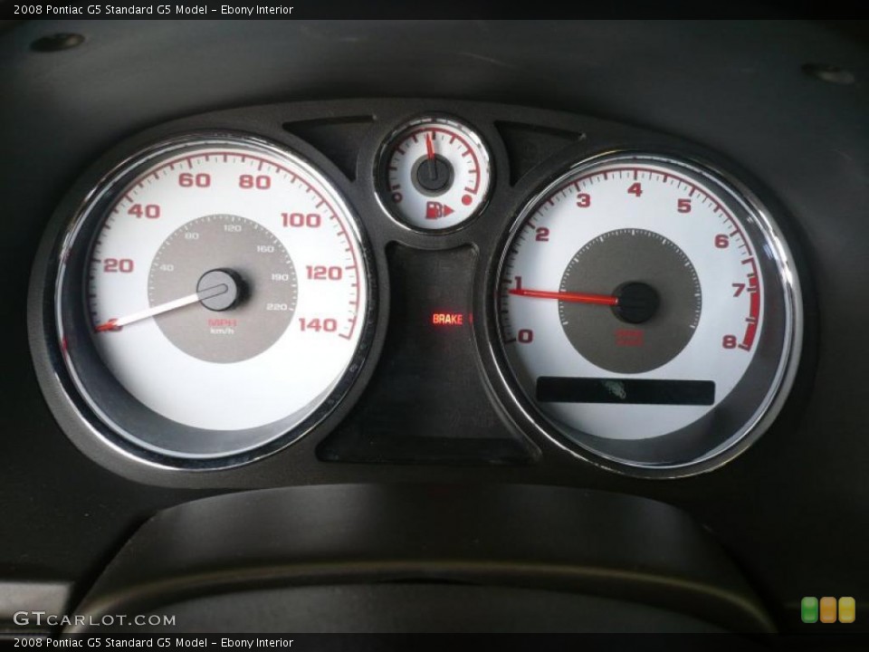 Ebony Interior Gauges for the 2008 Pontiac G5  #49600636