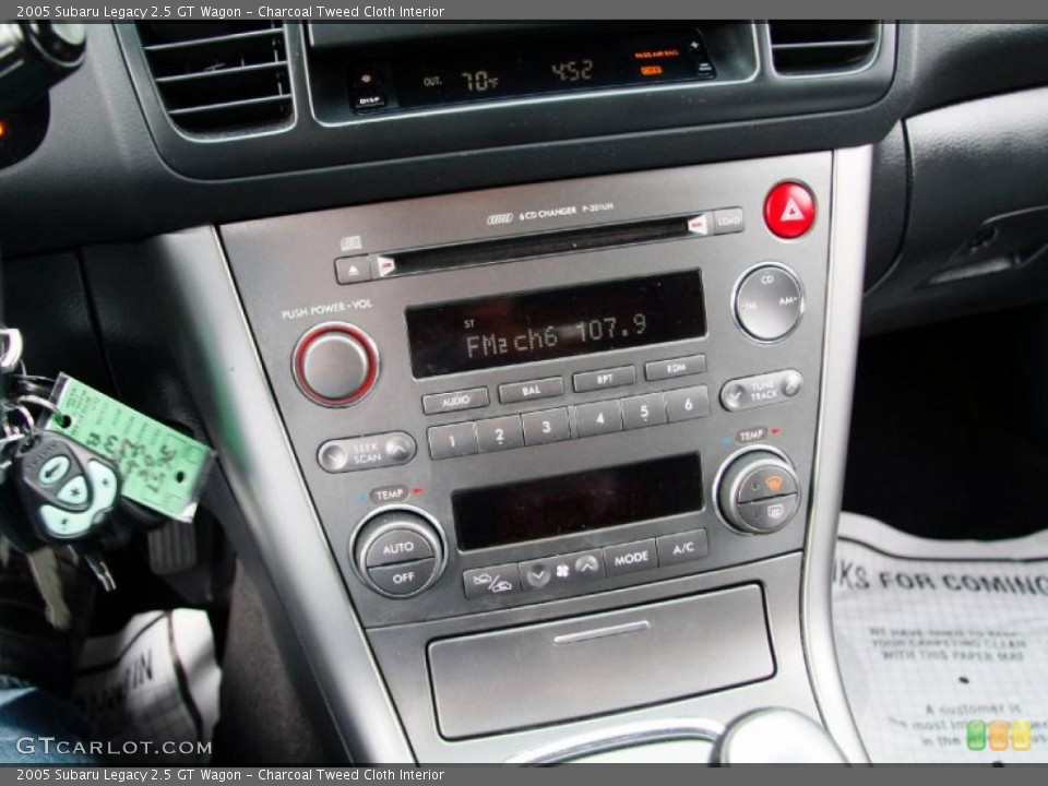 Charcoal Tweed Cloth Interior Controls for the 2005 Subaru Legacy 2.5 GT Wagon #49601332