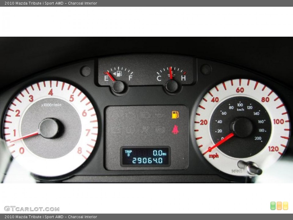Charcoal Interior Gauges for the 2010 Mazda Tribute i Sport AWD #49601743