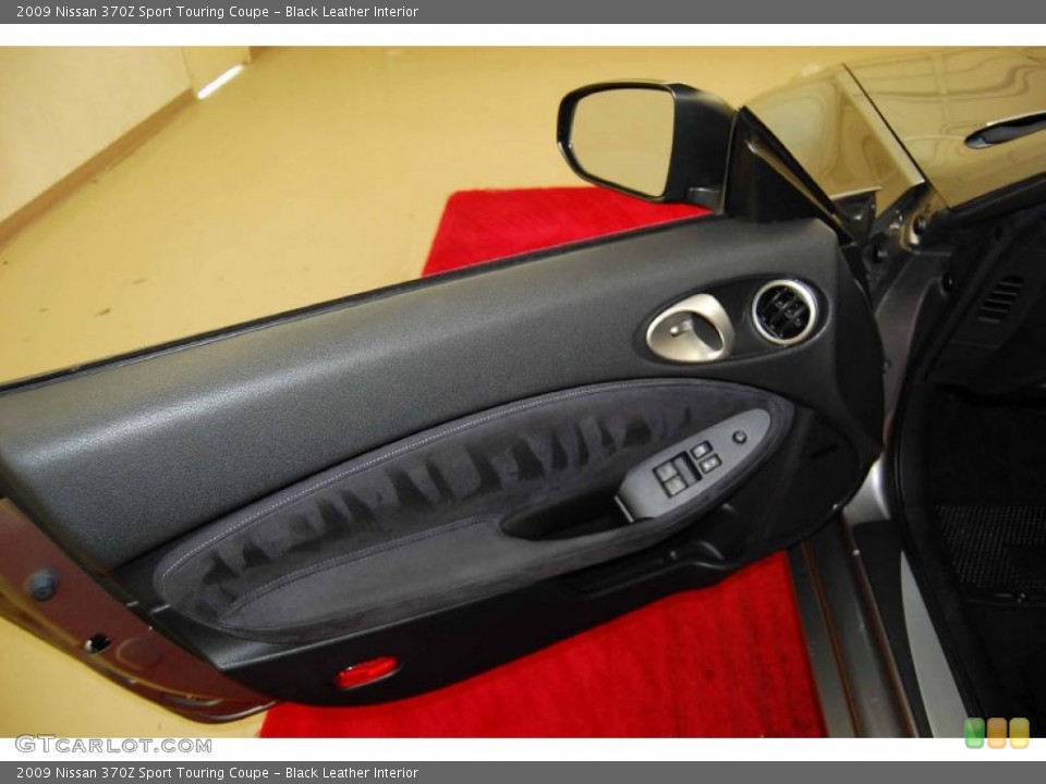 Black Leather Interior Door Panel for the 2009 Nissan 370Z Sport Touring Coupe #49608466