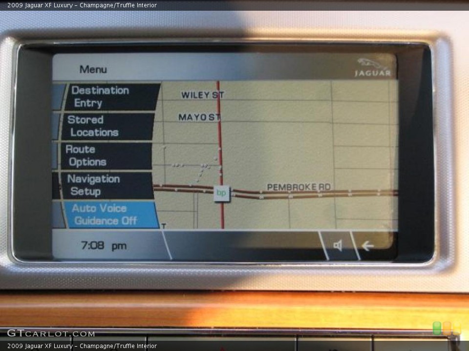 Champagne/Truffle Interior Navigation for the 2009 Jaguar XF Luxury #49608628