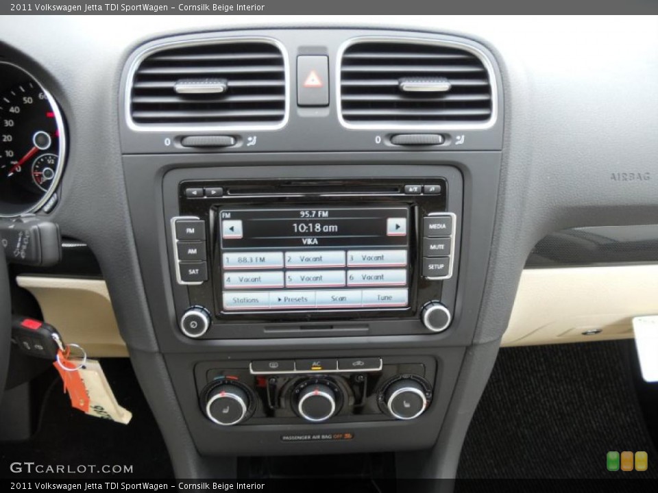 Cornsilk Beige Interior Controls for the 2011 Volkswagen Jetta TDI SportWagen #49612762