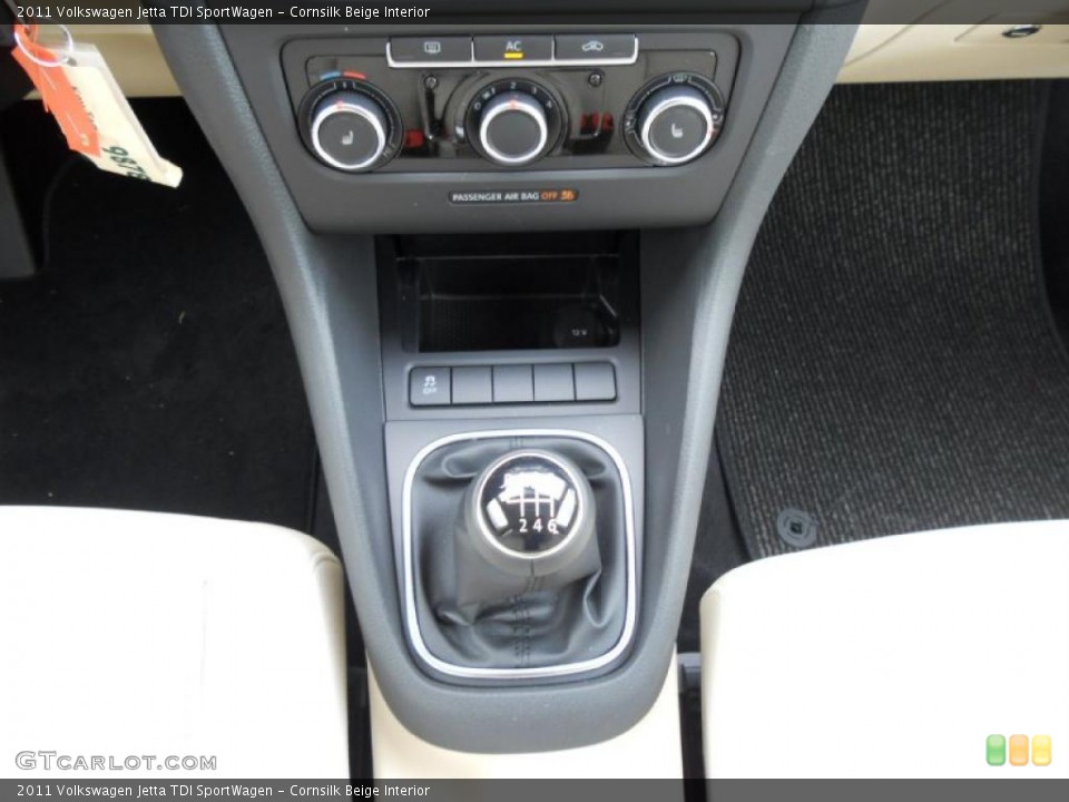 Cornsilk Beige Interior Transmission for the 2011 Volkswagen Jetta TDI SportWagen #49612801