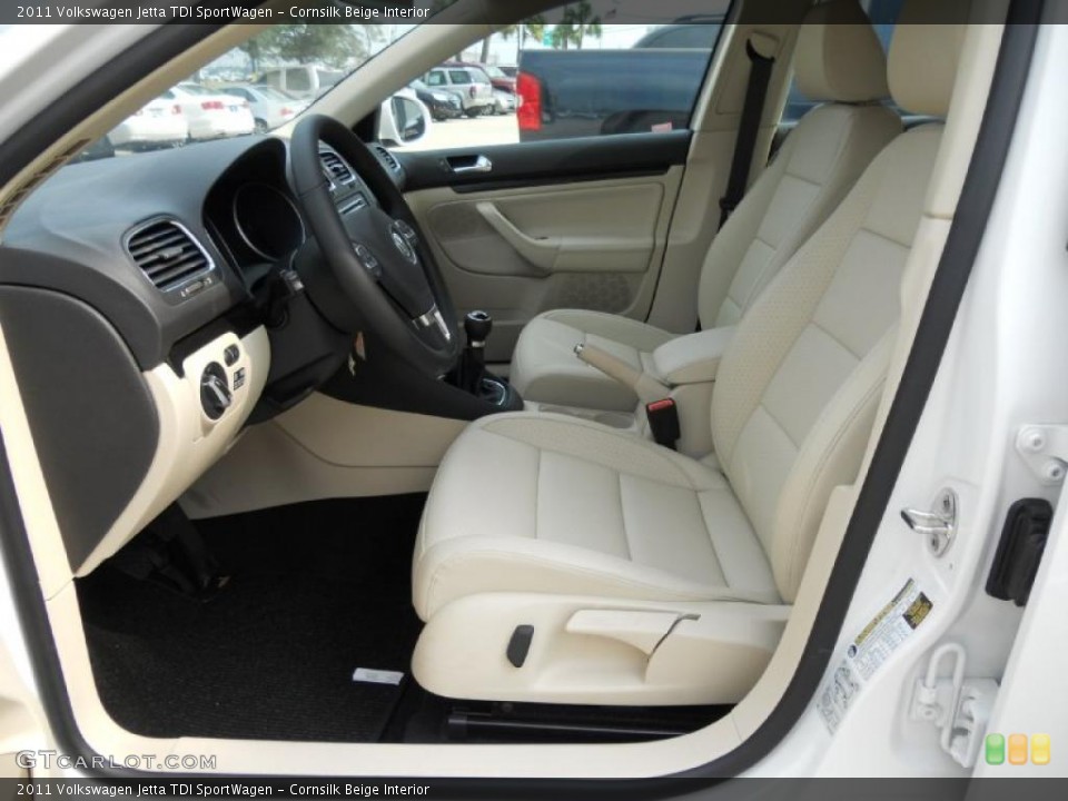 Cornsilk Beige Interior Photo for the 2011 Volkswagen Jetta TDI SportWagen #49612963