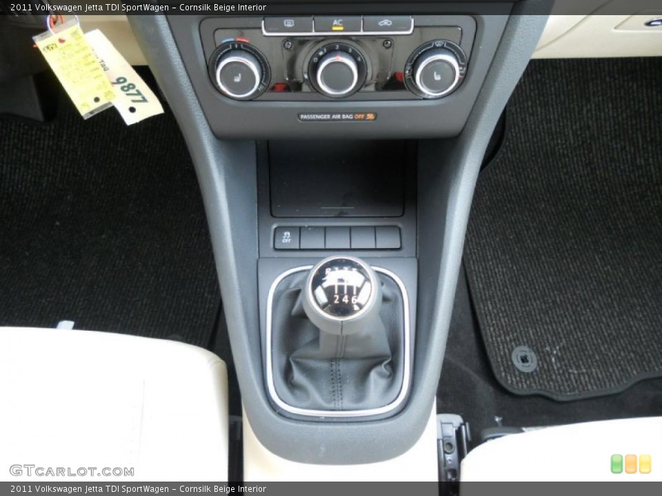 Cornsilk Beige Interior Transmission for the 2011 Volkswagen Jetta TDI SportWagen #49613085