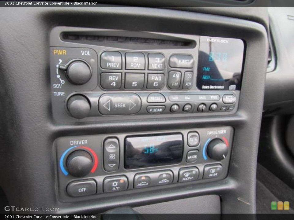 Black Interior Controls for the 2001 Chevrolet Corvette Convertible #49613455