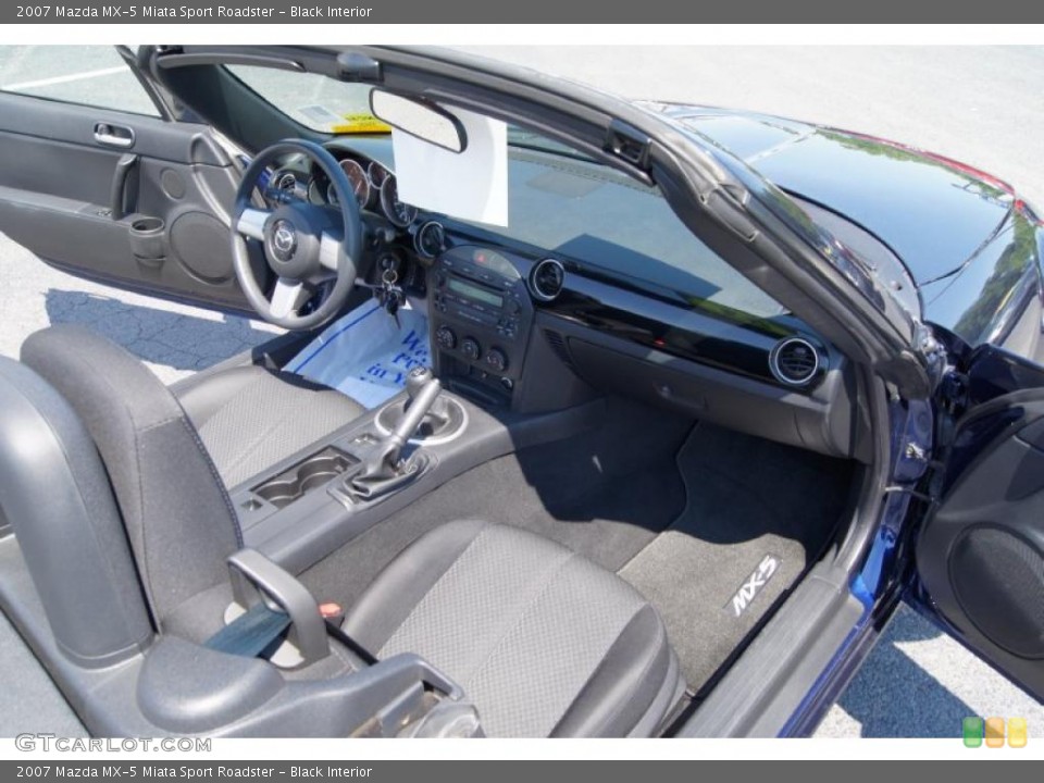 Black Interior Dashboard for the 2007 Mazda MX-5 Miata Sport Roadster #49613505